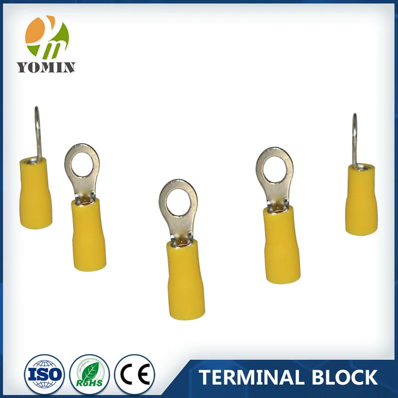 Double Screw Insulated Ring Terminal RV Series Copper Cable Lug