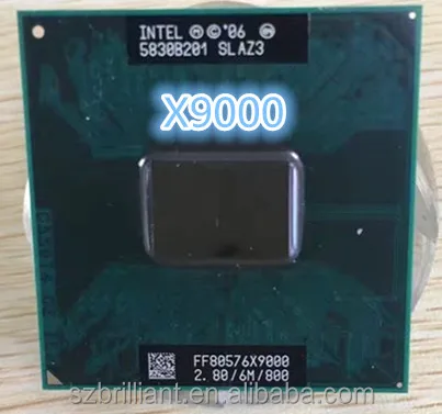 Original Intel Top Core 2 Extreme X9000 cpu processor 2.8GHz 6MB 800MHz socket P scrattered pieces For GM965 PM965 T9300 t9500