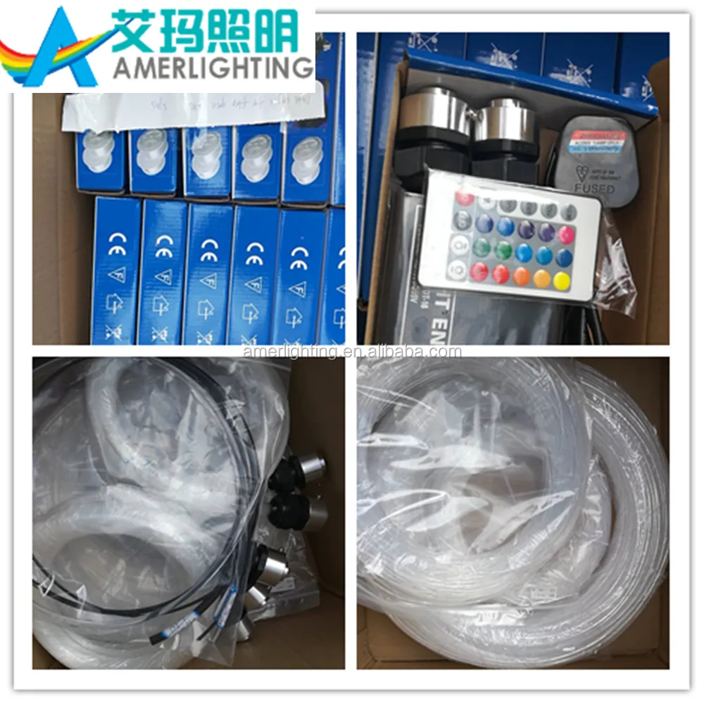 RGB led fiber optic star ceiling kit 0.75mm 200 pcs *2 meters fiber optic light for sale children room promotion