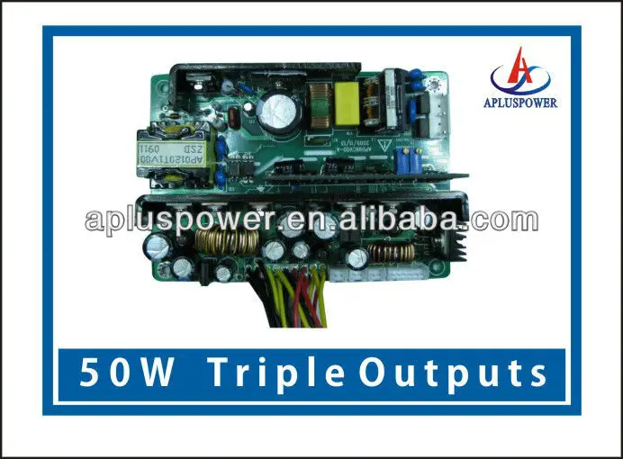  Медицинский источник питания Apluspower ac dc 50 Вт тройные выходы 5 В 12