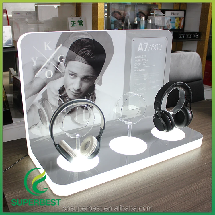 Hot Sale Factory Supply Custom Acrylic Earphone and Headphone Display