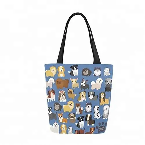 Fashion Full Printing Cotton Custom Tote Shopping Bag