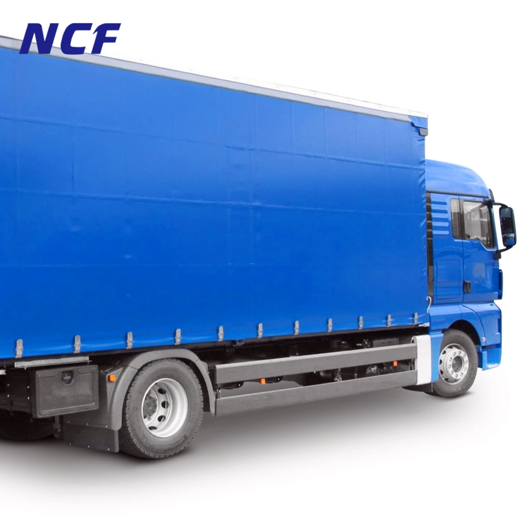 Ncf Oem Custom Logo Sliding Truck Trailer Side Curtain Pvc Tarp Tarpaulin Material Container Cover Truck Side Curtain