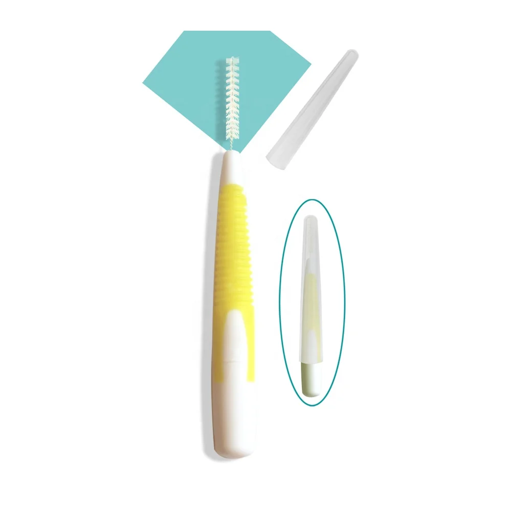 Ce Approved Stainless Steel Wire  Disposable Plastic Handle Interdental Brush