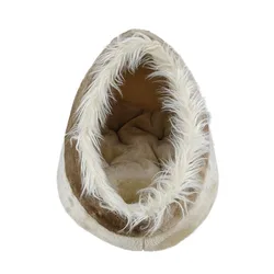 Yangyangpet Warm Foam Faux Fur Pet Bed Cat House Cave