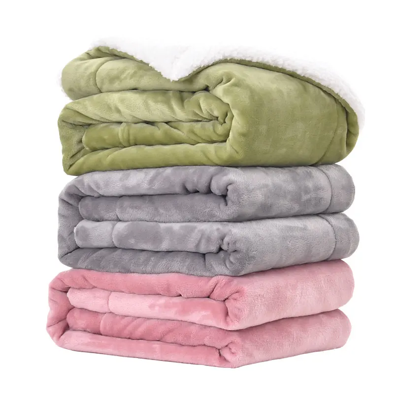 cheap high quality puff microfiber bed sheet fleece quilt wholesale