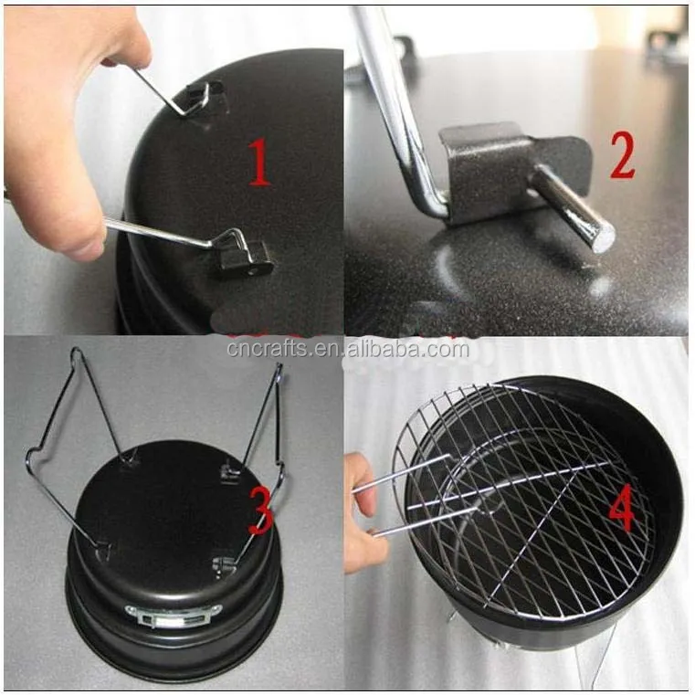 
Mini Charcoal BBQ Grill Outdoor 2-in-1 BBQ Grill / Cooler Combo 