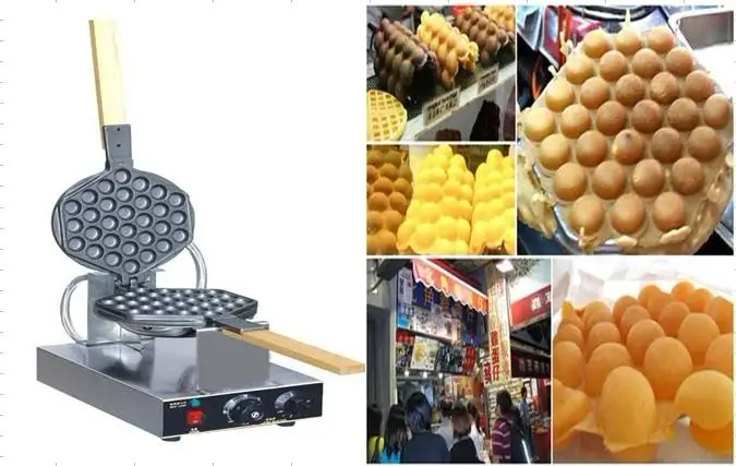 
Best Price Commercial electric hong kong cone machine egg bubble waffle maker red color 