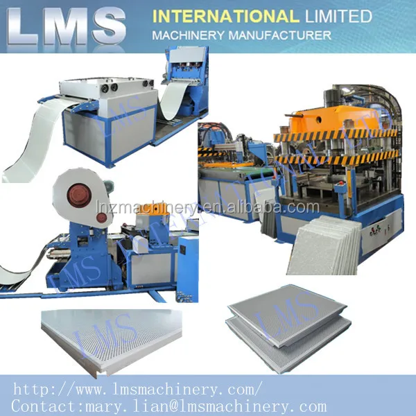 LMS Automatic 600x600 Aluminum Ceiling Tiles Machine Tile Forming for Floor with Motor Bearing Pump Gear Engine Core Components