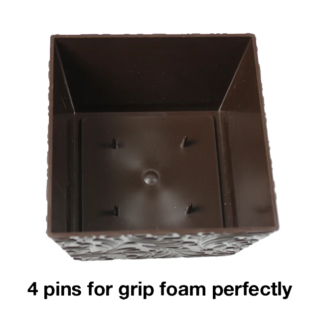 Wholesale Good Quality 3D Emboss Flower Pot Home Decoration Garden Plastic Bowl For Fresh Flower Decoration