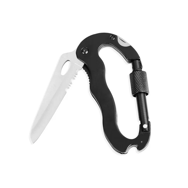 Multi carabiner tools folding carabiner knife
