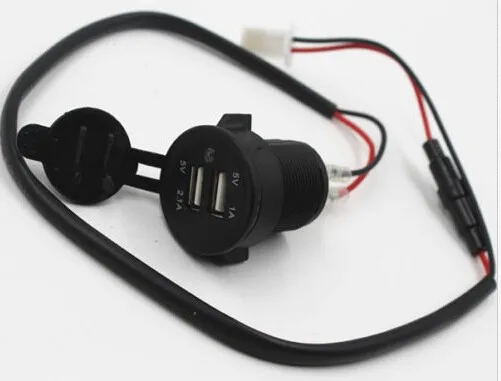 5v dual usb Motorcycle socket panel mount charger socket adapter