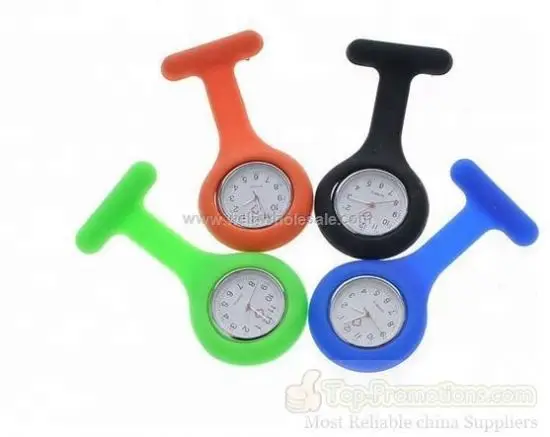 Silicone Mini Watch Doctor Nurse Clip Medical Quartz Brooch Pocket Portable Watches