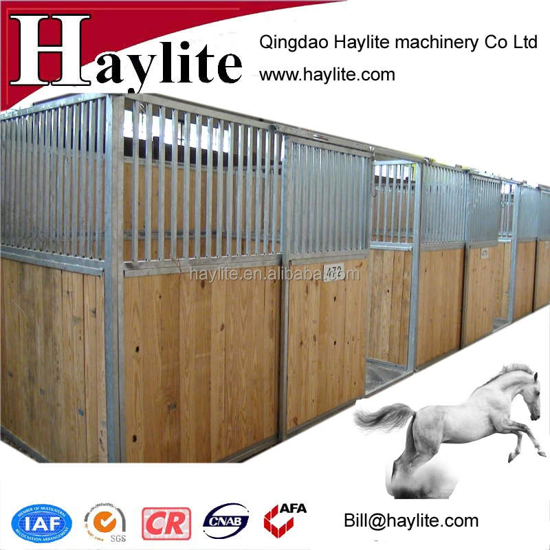 Wholesale bamboo horse stall fence panel box stable equipment with trough