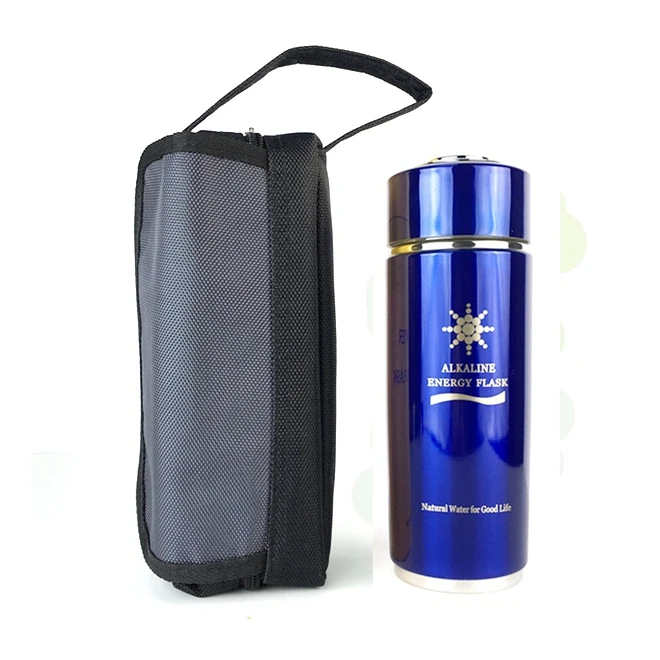 Yellow cylindrical packaging alkaline water bottle vacuum insulated stainless steel water bottle