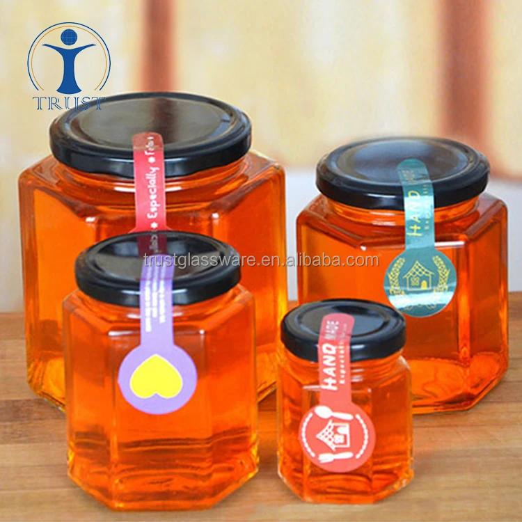 China Factory Wholesale Different Size Bee Glass Honey Jar,Glass Jars For Honey