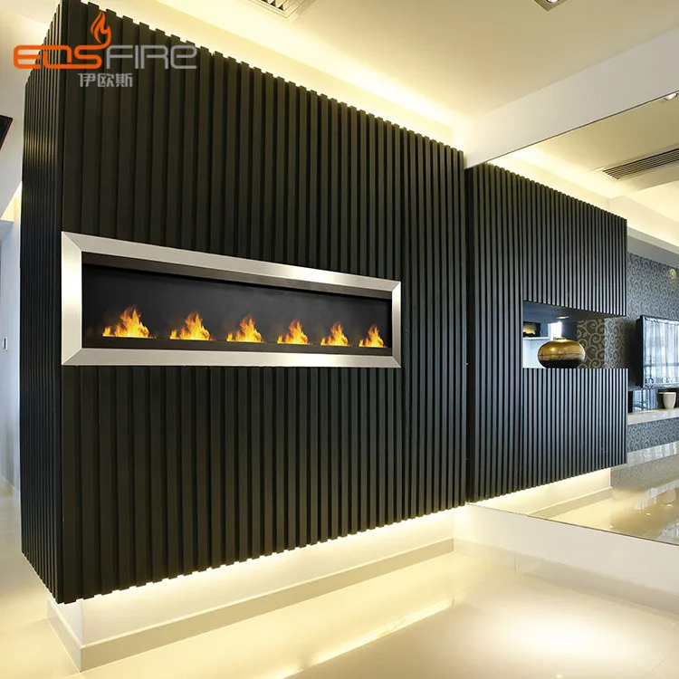 EOS FIRE fireplace for indoor cafe stainless steel indoor fireplace