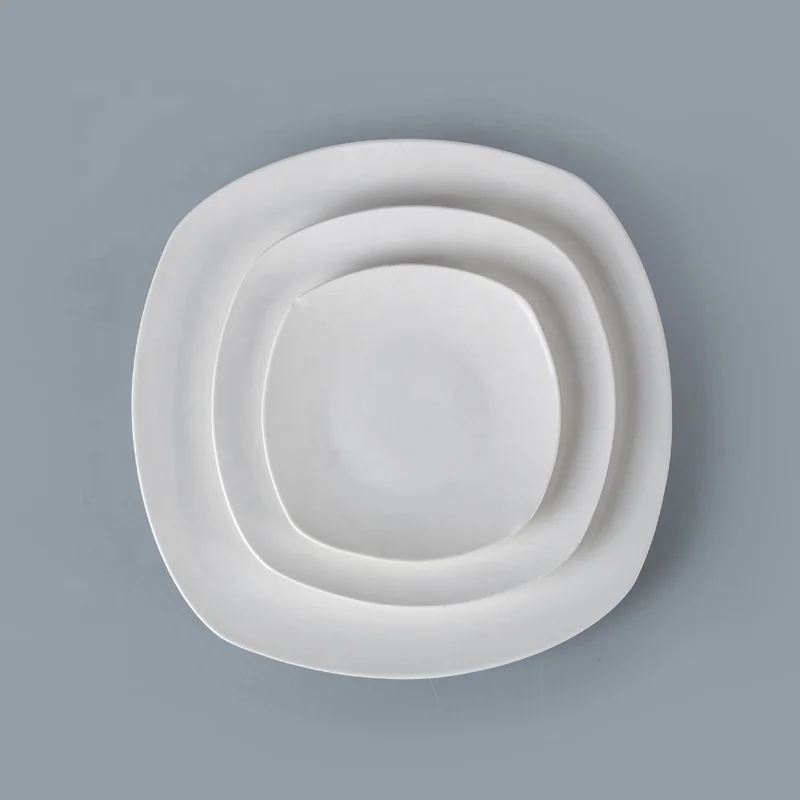 Customizable Super White Porcelain Square Platter