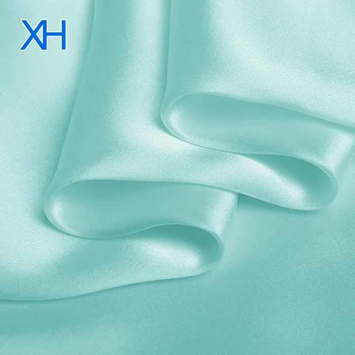 Hot Fashion Shiny Plain Satin Silk Sarees Fabric Charmeuse with Low Price by Xinhe Textiles
