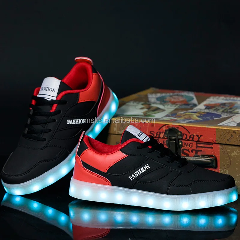Lights Grow Rechargeable Lace-up Led Light Casual Shoes