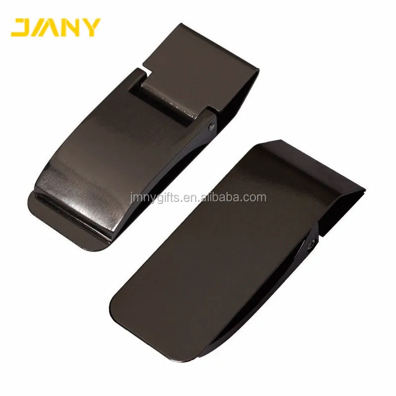 Custom Black Nickel-Plated Polished Stainless Steel Money Clip