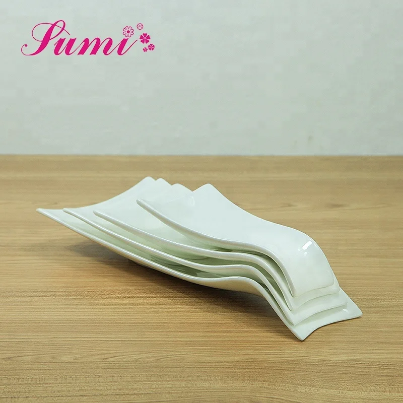 Wholesale porcelain serving sushi plate, bulk ceramic plates japan plate for sushi