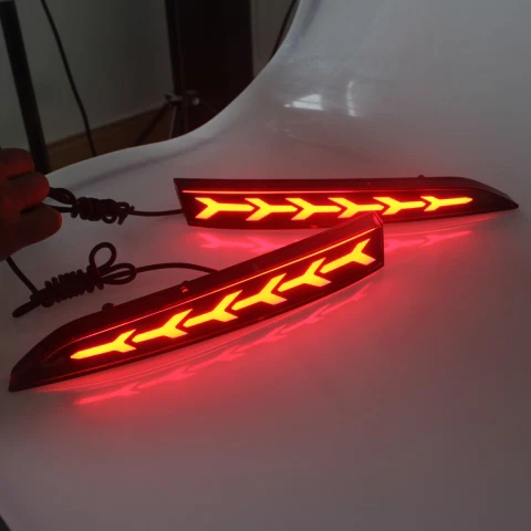 LED Rear Fog Lamp Tail Braking Light For Hyundai ACCENT SOLARIS VERNA 2017 2018 Accessories