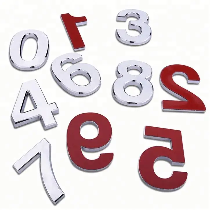 
Wholesale Plastic House number Door Address 3D Digits Numeral Plate Plaque Sign With Self-adhesiv for gate room 