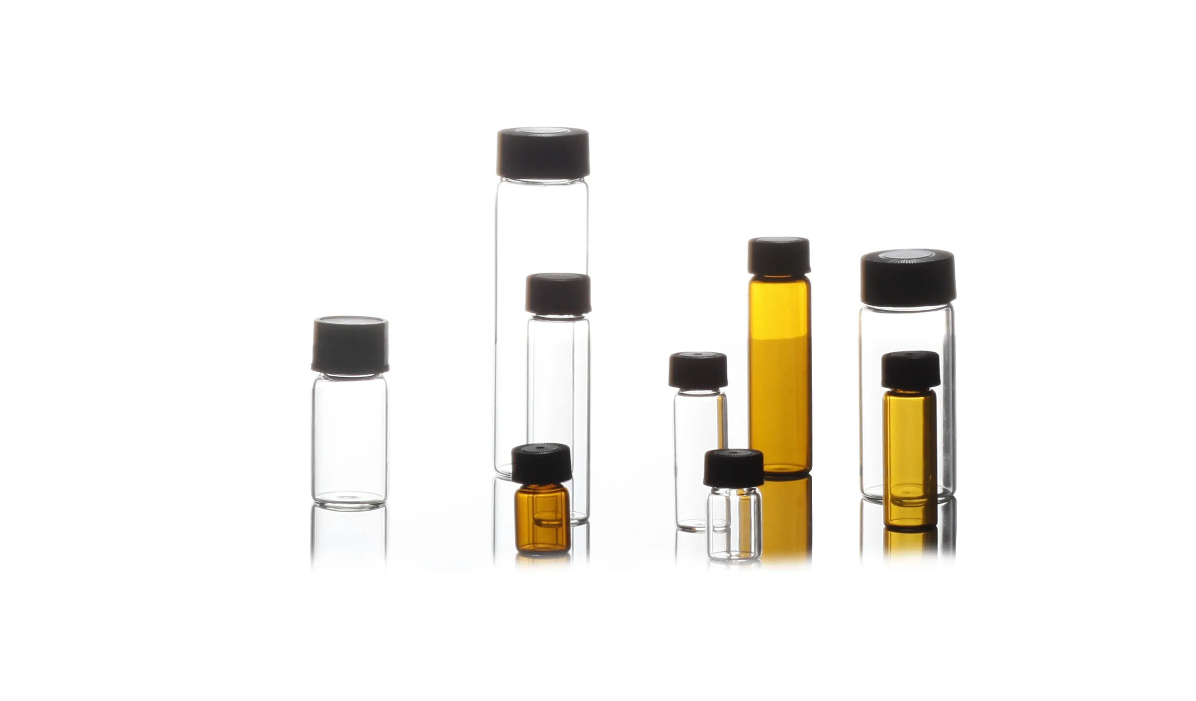 Clear Sample vials laboratory glassware high quality