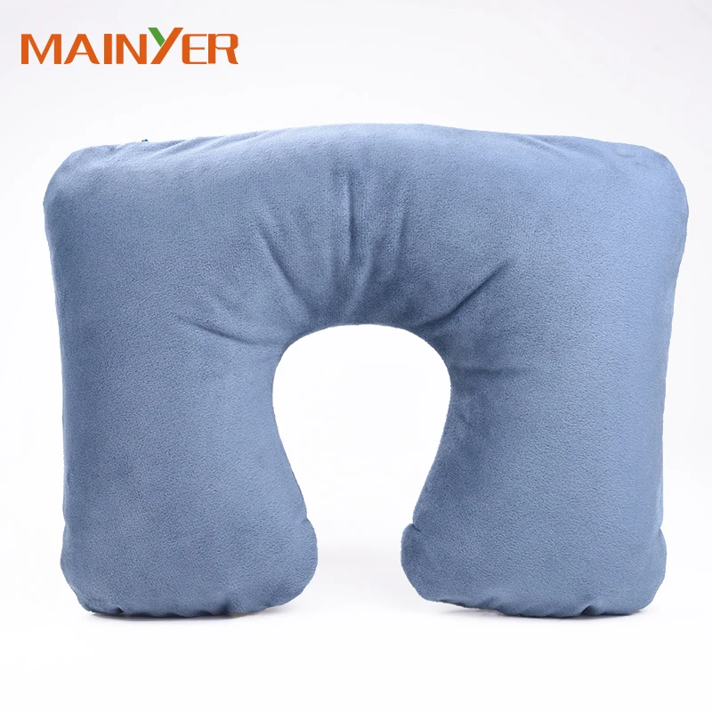 100% Polyester Cheap Inflatable Travel Neck Pillow