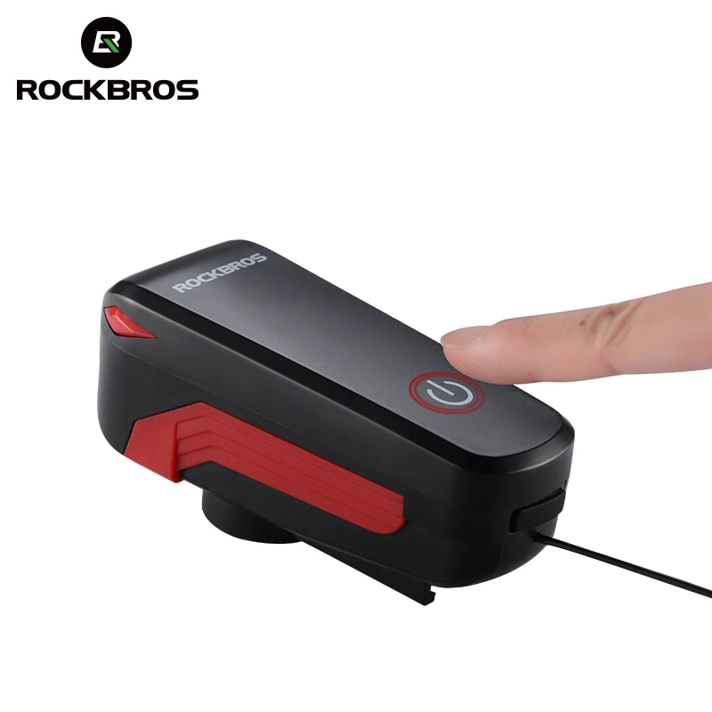 ROCKBROS 140dB Super Loud and Waterproof 350lm of Bicycle Electric Horn bike Bell Bicycle Front LED flashlight