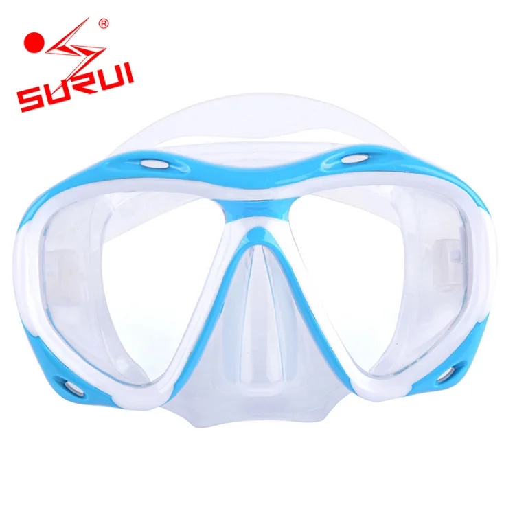 Silicone Tempered Glass Snorkel Custom Scuba Diving Mask for Adult