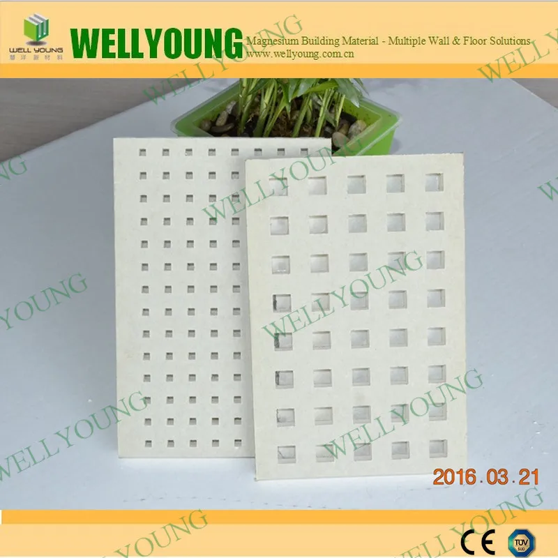 regular hole Moistureproof perforated acoustic gypsum board in dubai