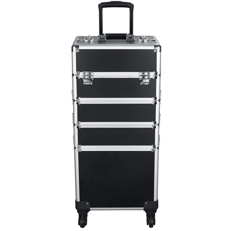 Профессиональная коробка для макияжа, большая вместимость, многослойный Универсальный чехол с колесиками для салона красоты