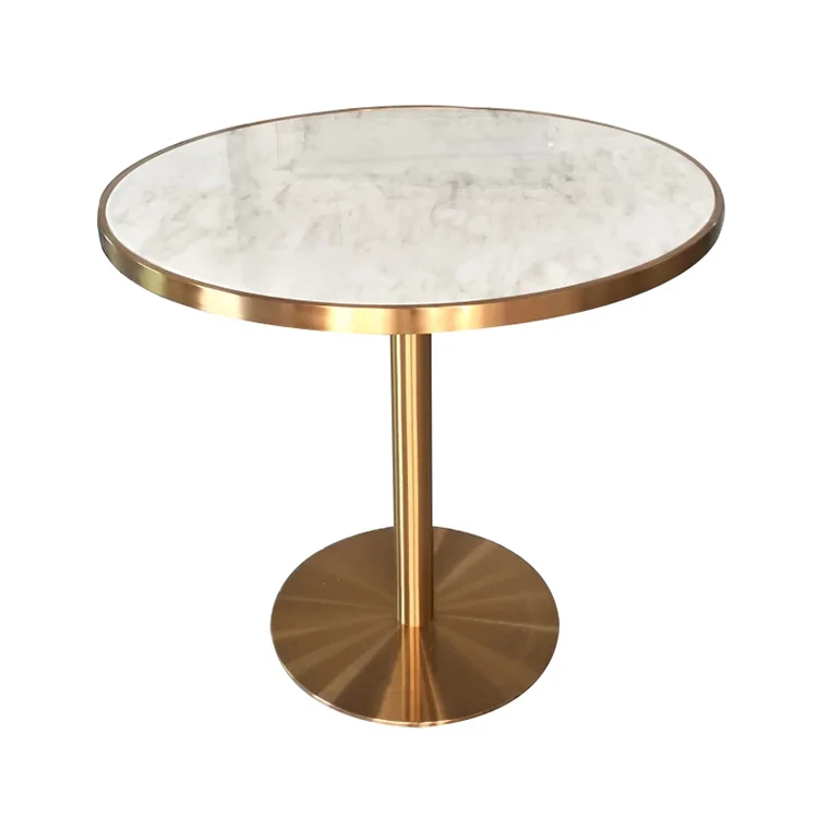 Quartzite small round table for leisure center