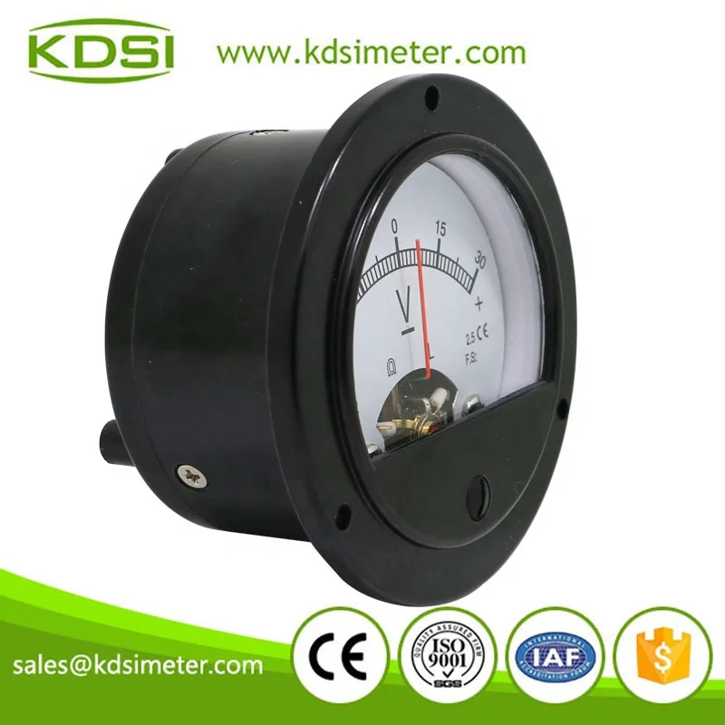  Круглый Мини-измеритель BO-52 DC +-30V Вольтметр с центром в