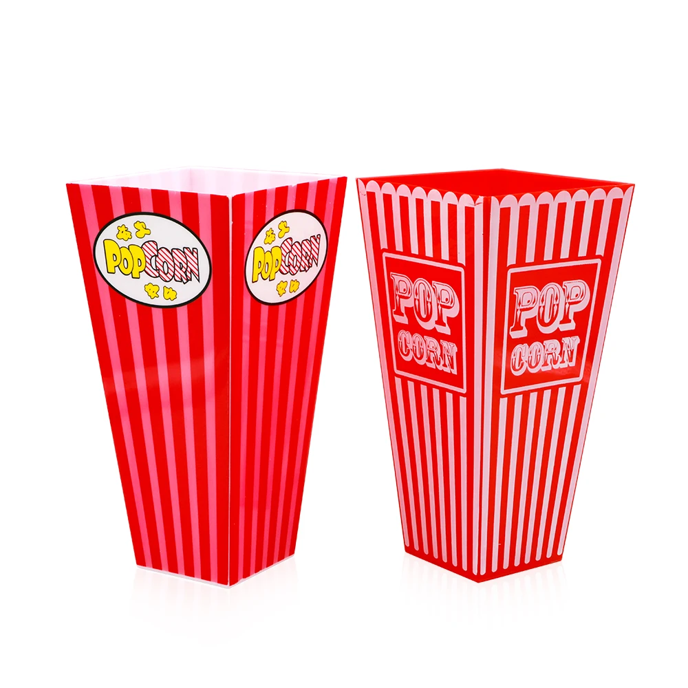 Full sizes popcorn bucket  food container cup plastic popcorn cup cheap price for packing