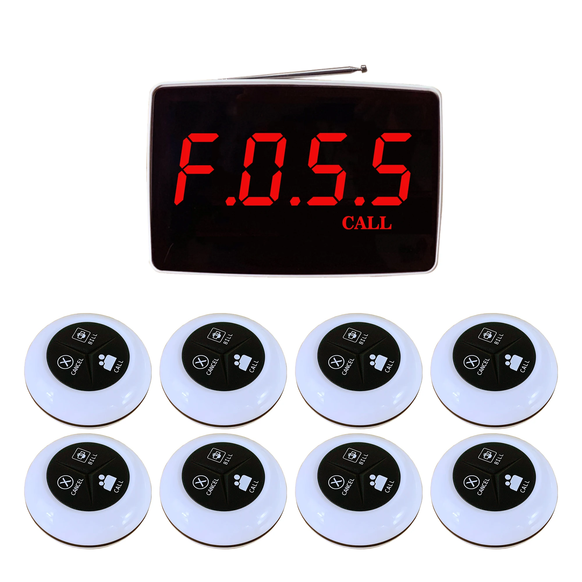 Artom newest Wireless restaurant table waiter Call system with 10 water proof call button with thicker pad