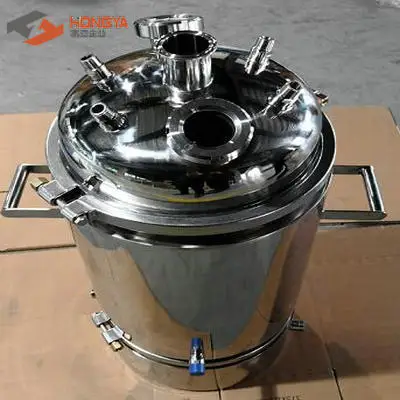 Sanitary Food Grade Stainless Steel Double Jacketed Recovery Tanks WITH union sight glass for Closed Loop Extractor System