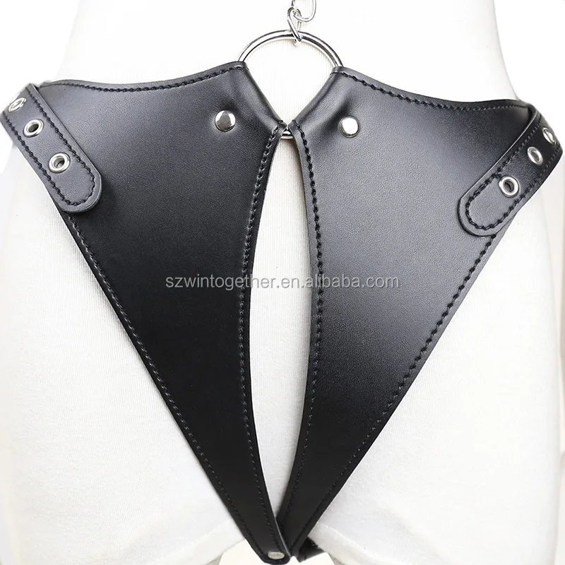 bdsm sexy black leather costume female bondage suit