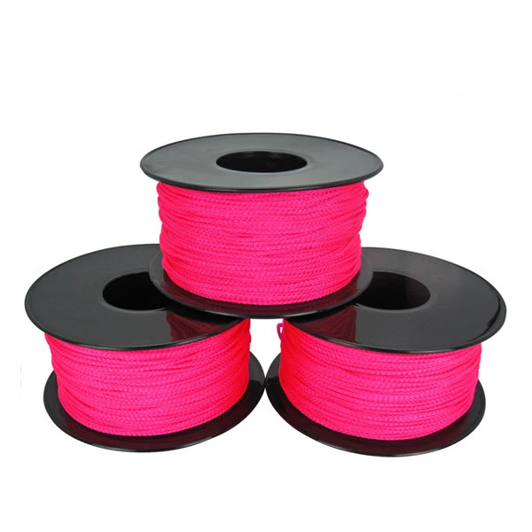 Fluorescent pink #18 braided nylon mason string line 100m reel