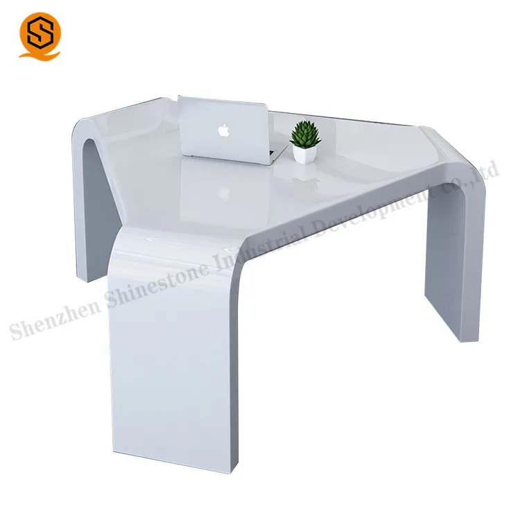 Triangle 3 persons office meeting table smart computer desk