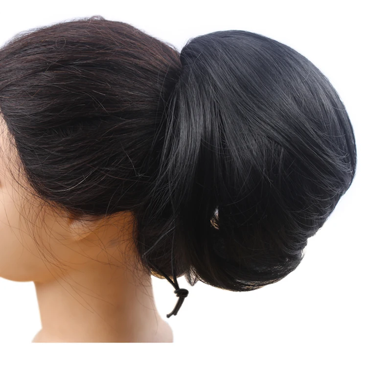 
Synthetic natural looking large bride hair bun 