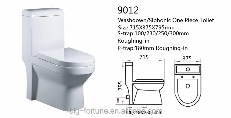 Dark blue color siphonic ceramic one piece toilet