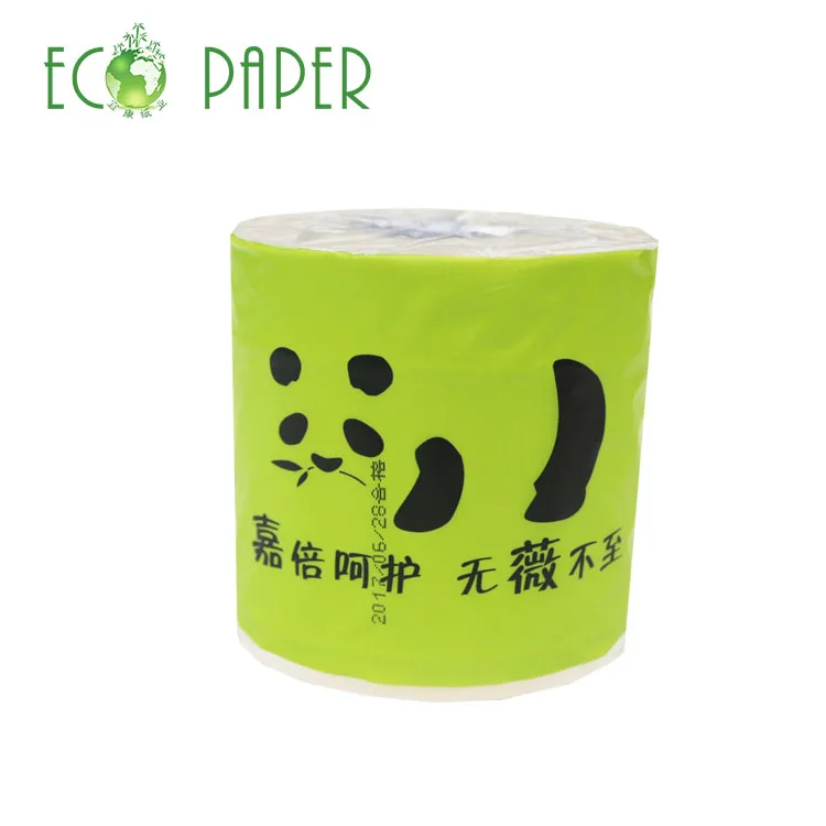 Pulp Toilet Paper Roll 2ply Eco Friendly Tissue Wholesale Bamboo Bath Room 38/40/42mm AP FSC ISO 14~19gsm Flower