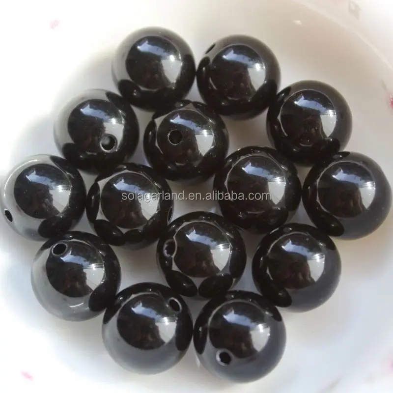 Wholesale  Various Opaque Colors 6mm To 20mm Acrylic Round Loose Beads For  Jewelry Craft Making