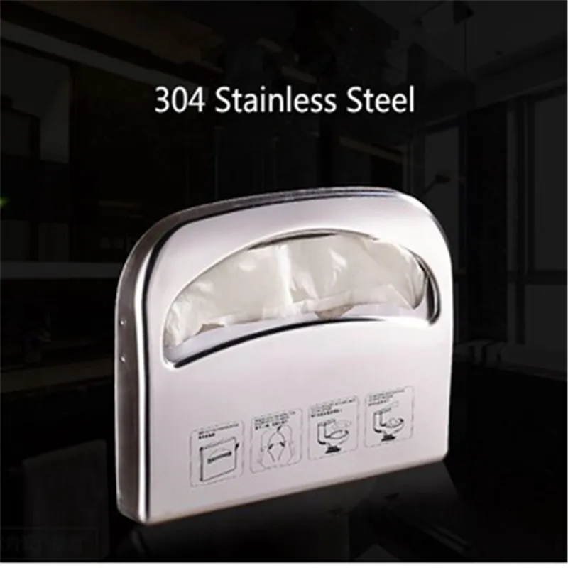 Stainless Steel Hotel Bifold Toilet Tissue holder Toilet Seat Cover Dispenser