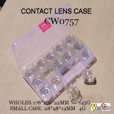 Многофункциональный полипропиленовый ящик для хранения CW0757 с 14 шт. небольшими футлярами для контактных линз