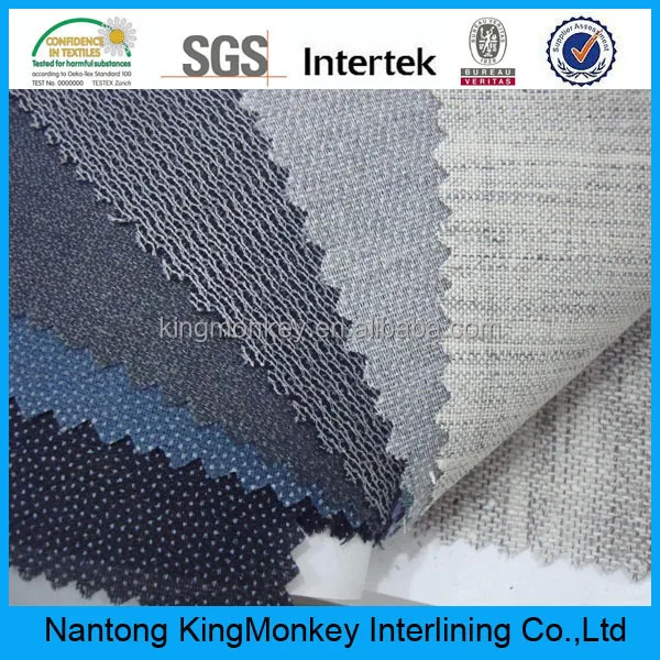PA Double Dot Coating 100% Polyester Woven Resin Interlining