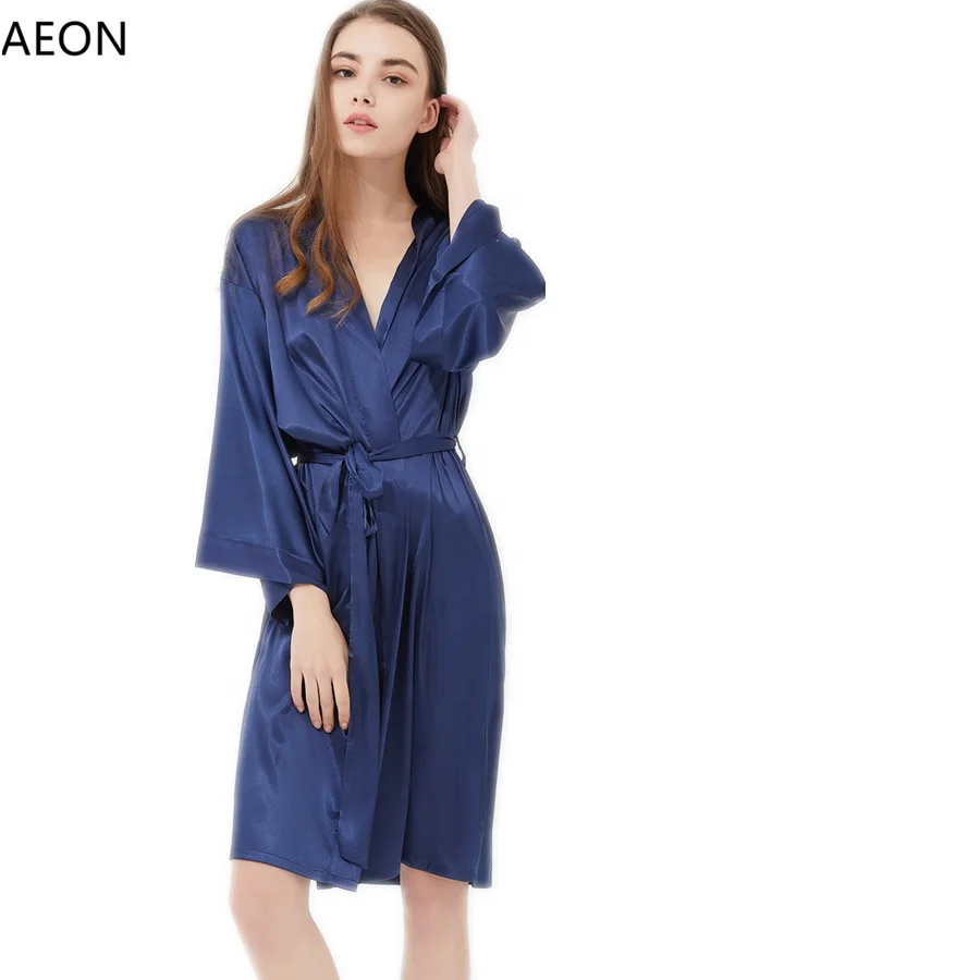 
Wholesale Long Blank Silk Satin Chiffon Nightgown Robe For Women Bridesmaid wedding party 